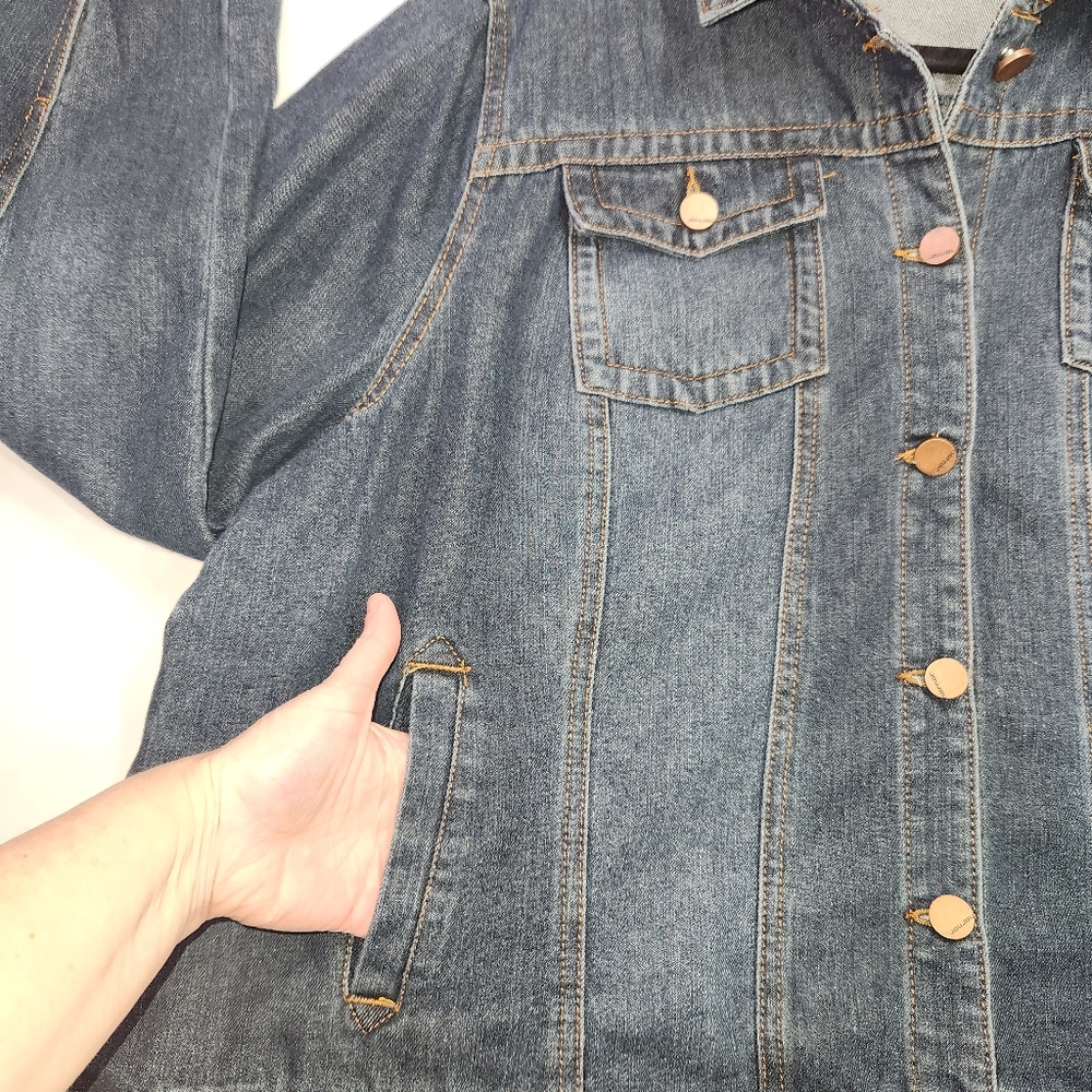 NWT Jou Jou Indigo Denim Jacket 3XL - Picture 4 of 7